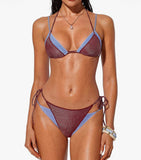 Bikini doble burgundy/blue