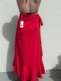 HAWAI  falda wrap roja