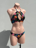 Fiesta Flower halter bikini set