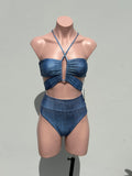 CANAIMA set denim high waisted