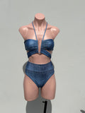 CANAIMA set denim high waisted