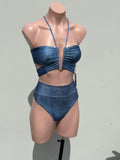 CANAIMA set denim high waisted