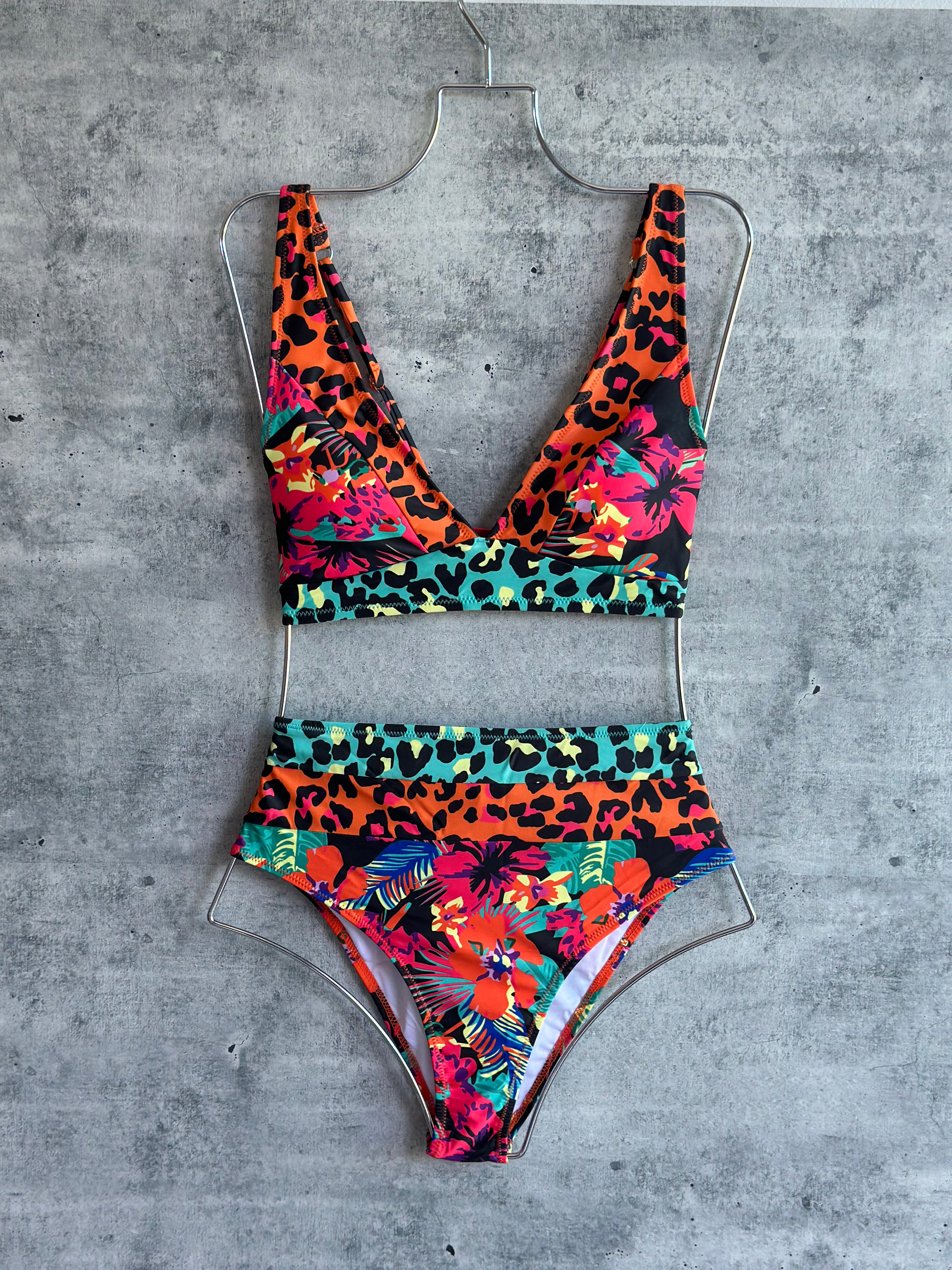 Colorfull leopardo bikini set