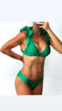 Lazos royal bikini set en verde Esmeralda
