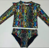 Colorfull snake bikini LONG SLEEVE PARA NIÑAS