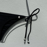 PERLA bikini set de amarre en NEGRO