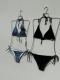 PERLA bikini set de amarre en NEGRO