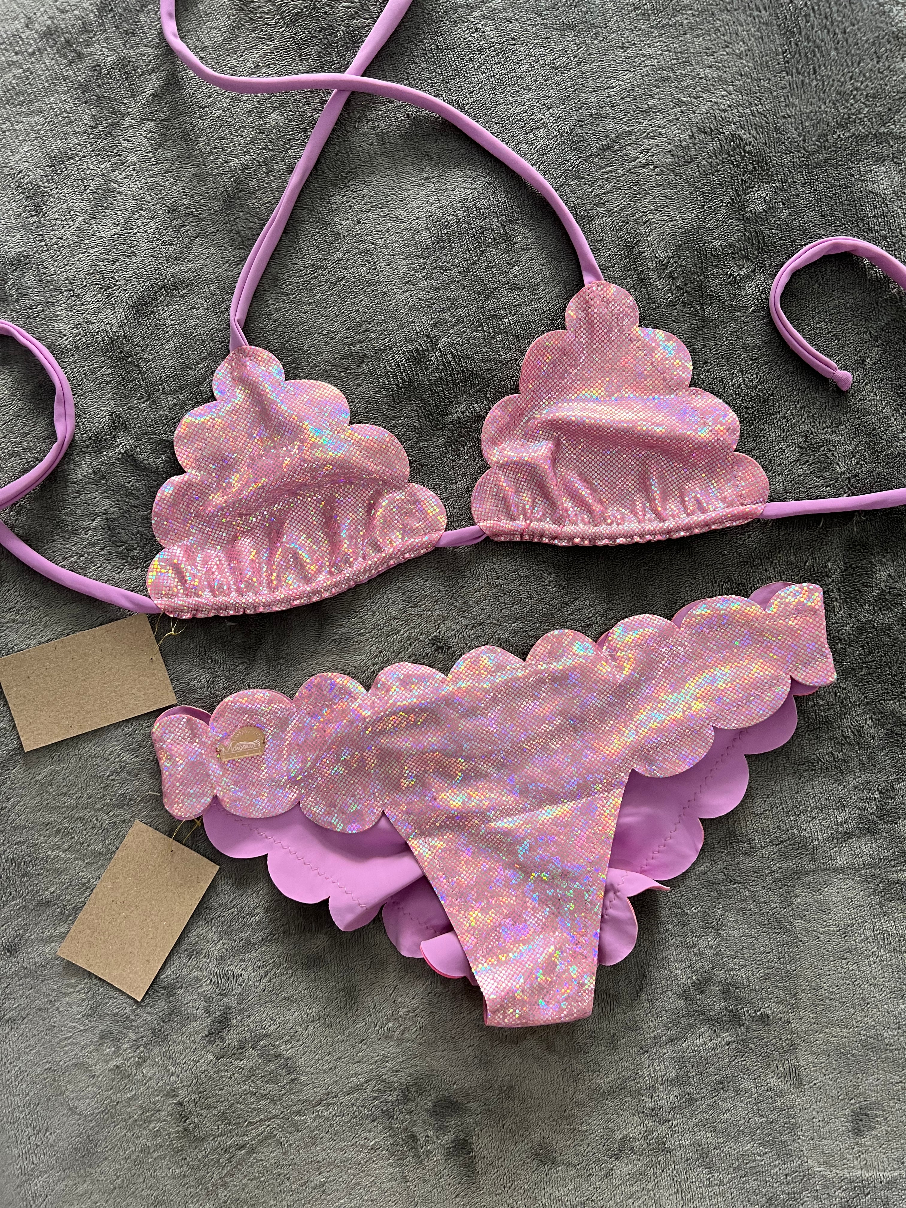Lila ROSA LASER CUT bikini set