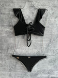 Leather Lycra BOLERO bikini set