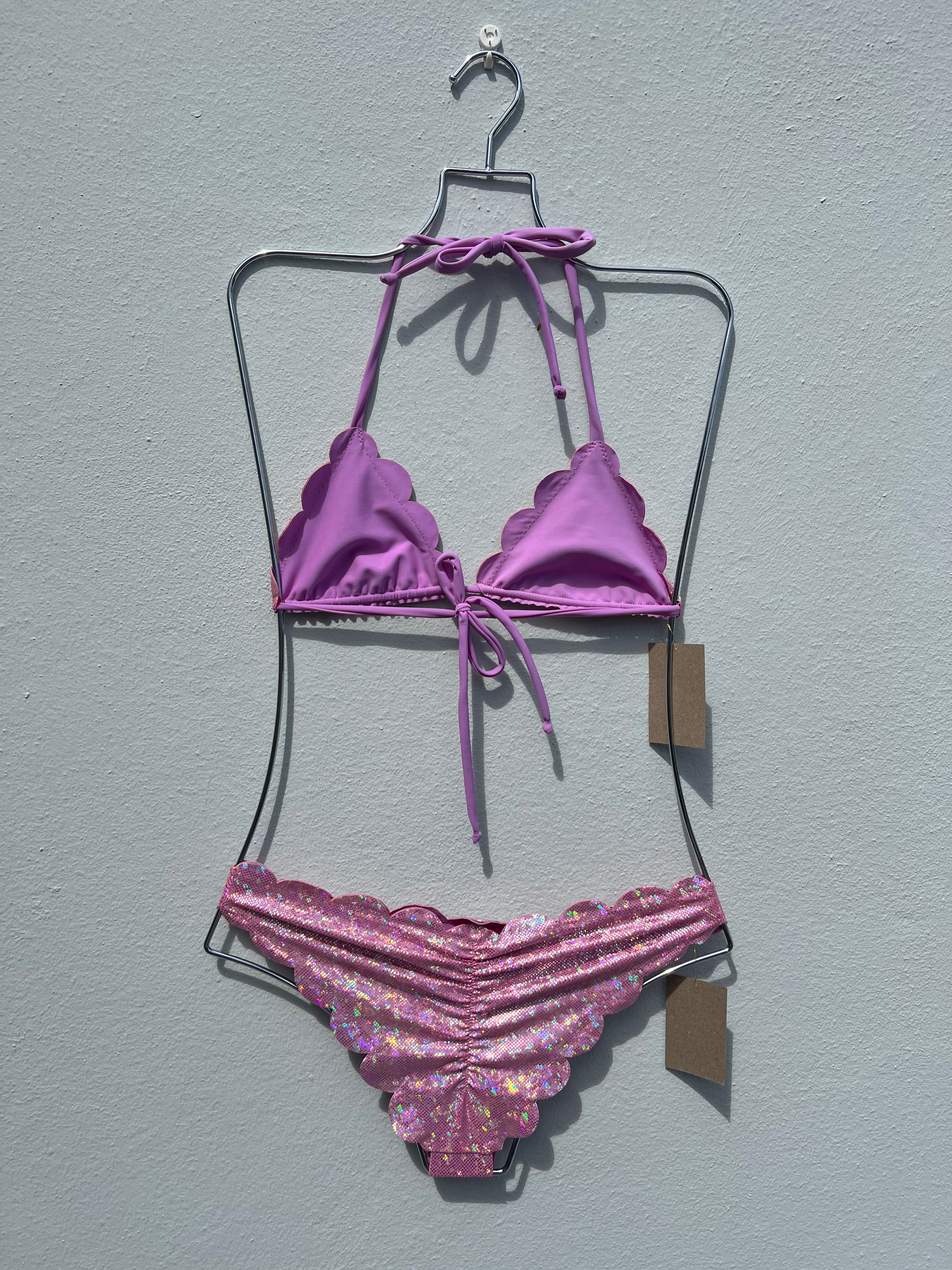 Lila ROSA LASER CUT bikini set