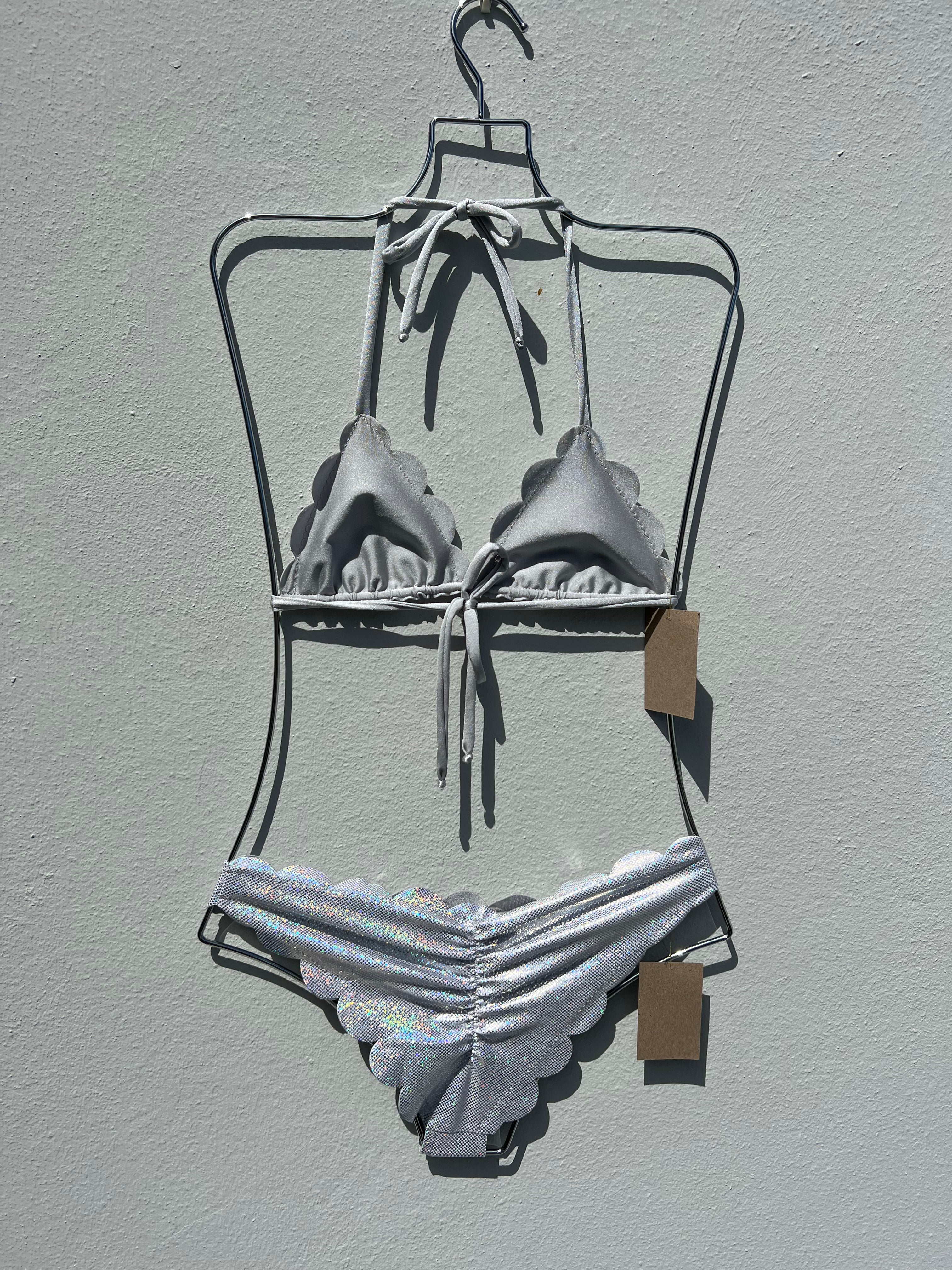 Plateado LASER CUT bikini set
