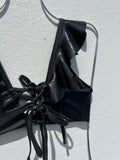 Leather Lycra BOLERO bikini set