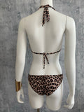 Leopardo clasp dorados bikini set