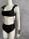 Black bow tie bikini set