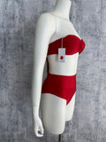JULIETTE red strapple bikini set