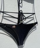 Sparkly black bikini set